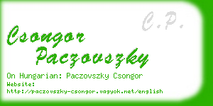 csongor paczovszky business card